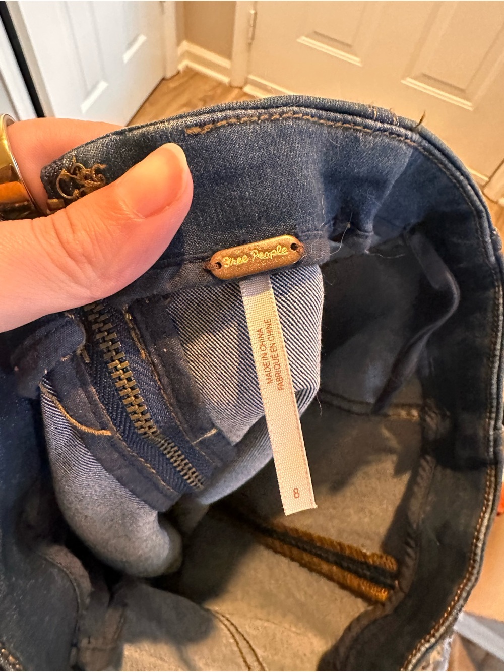 Free People Dark Blue Denim Skirt - Picture 2 of 2